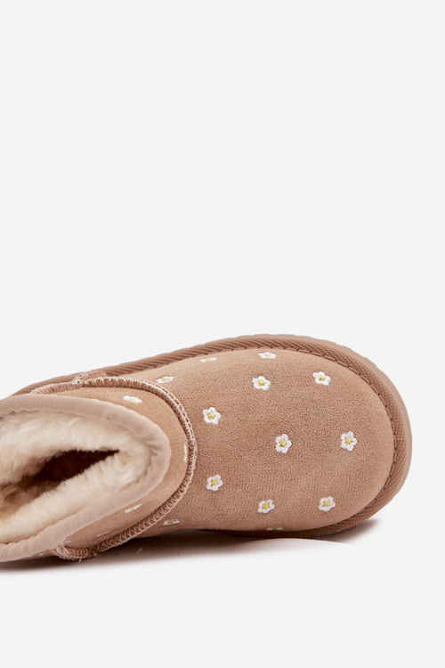 Detské snehule ozdobené kvetmi béžové Gracina