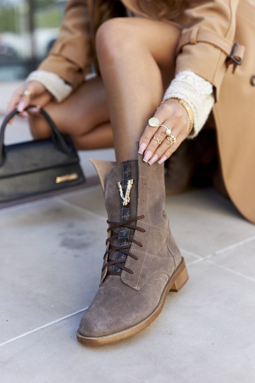 Dámske kožené topánky Nicole Brown topánky 2581/032