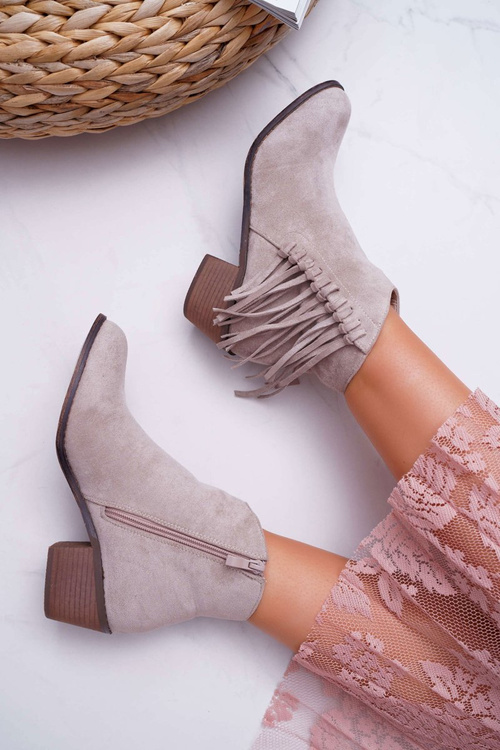 Dámské Kotníkové Boty béžové Agnes