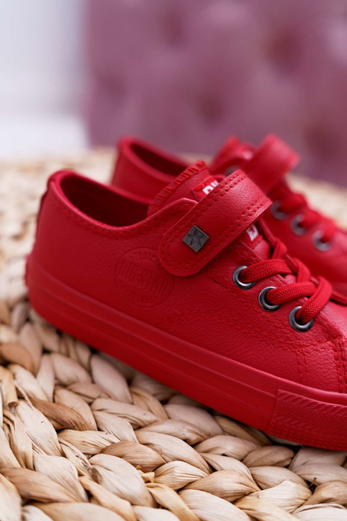 Veľká hviezda EE374036 Red Leather Sneakers