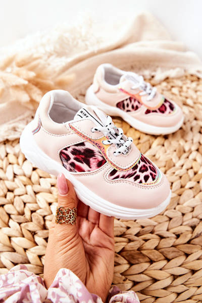 Ružová ružová ružová leopardová topánky