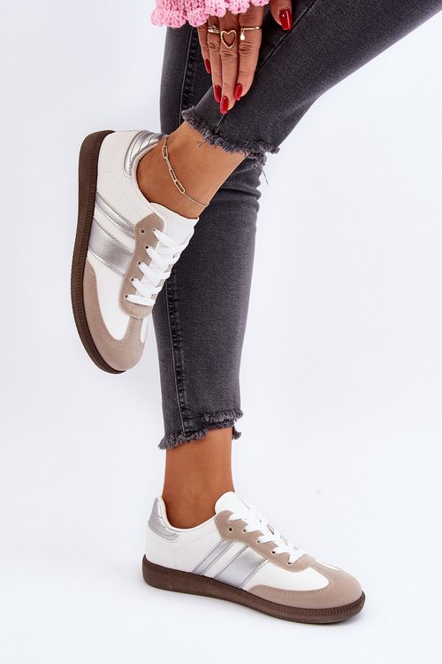 Dámske nízke športové topánky Sneakers Biele Cafala