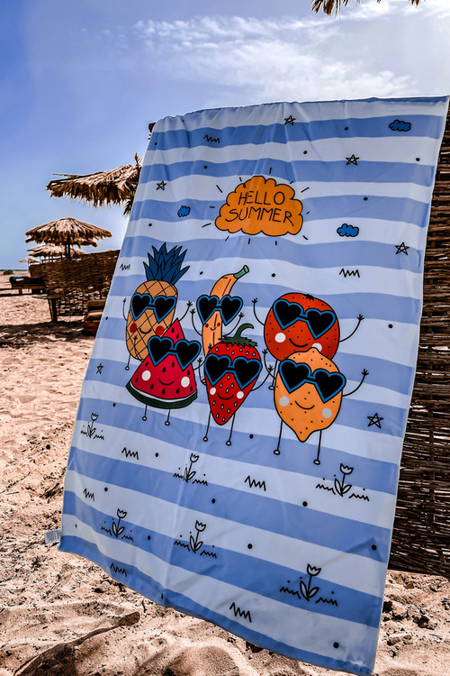 Batoh Bag Towel 3v1 Bílé a modré pruhy