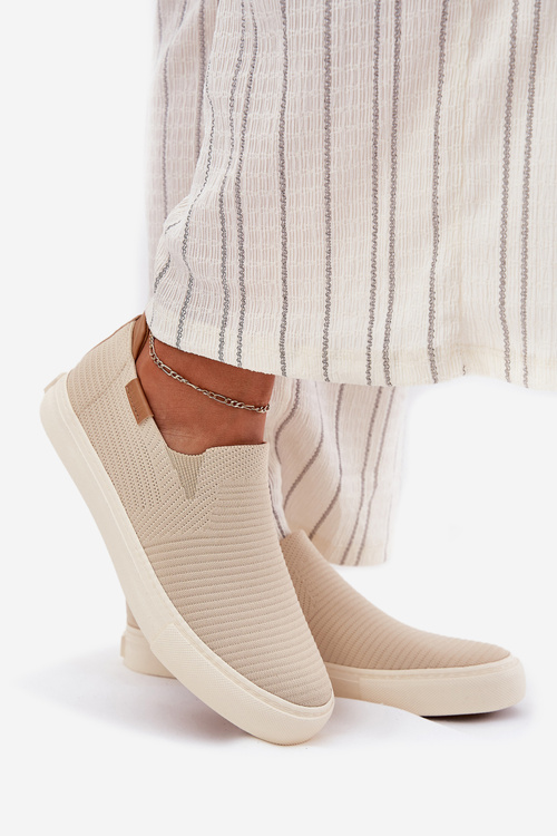Dámské Tenisky Slip-On Big Star RR274721 Béžové
