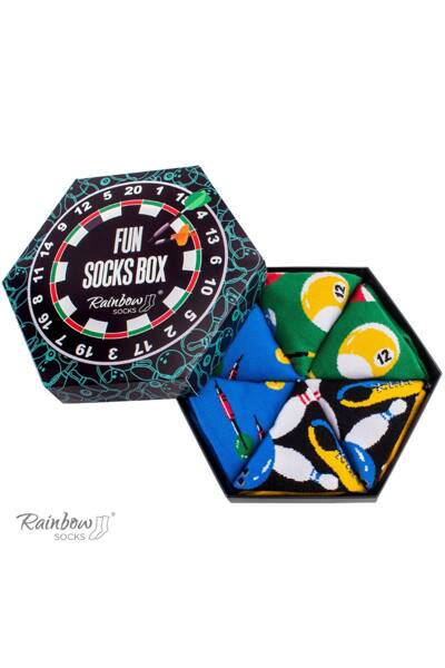Dúhové ponožky ponožky pre 3 -pár zábavného fanúšika