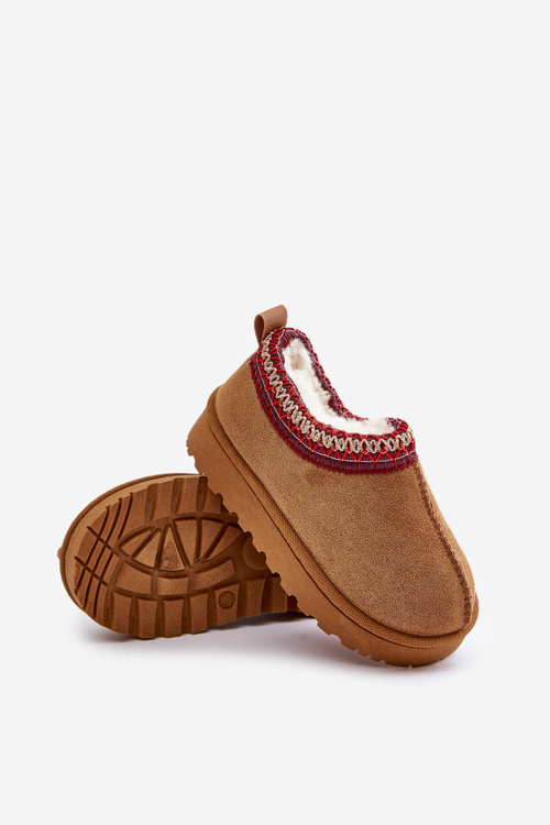 Sněhové Boty Dětské Na Platformě Zateplené Kožíškem Camel Vilabria