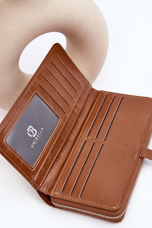 Dámská Lakovaná Peněženka Na Magnet Hnědá Nereva Bielia