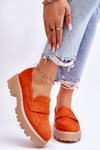 Classic Suede Moccasin Shoes, Corrin Orange