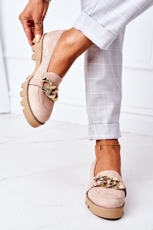 Semišové Mokasiny Lewski Shoes 3040 Cappuccino