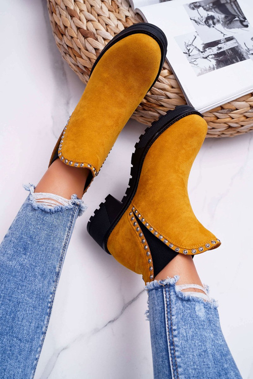 Dámské Boty se Zirkony Žluté Sissy