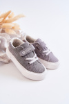 Baby veľká hviezda jj374107 tenisky na suchý zips šedá