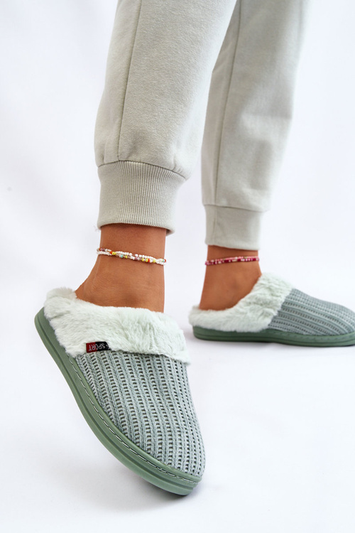 Dámské zateplené nazouváky s kožíškem Zelene Leriss