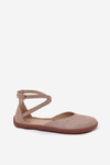 Dámske Semišové Baletky Barefoot S Pásikmi Zazoo 191 Šedé