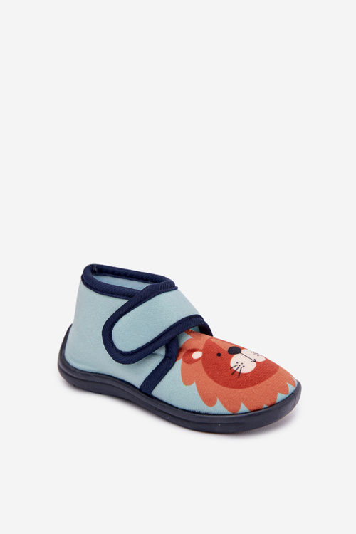 Detské papuče na suchý zips Modré Katline