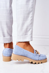 Lewski topánky 3040 Shames Blue Moccasins