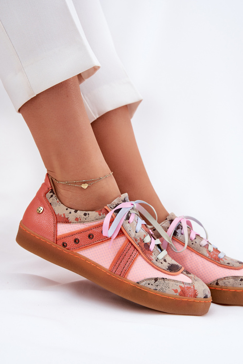 Dámské Kožené Tenisky Maciejka 06840-18 Oranžové