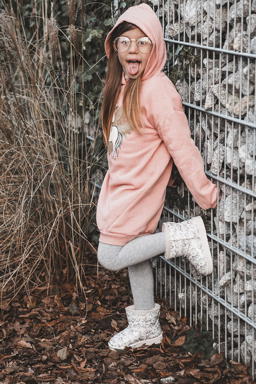 Dětské vzorované sněhule Bežové Elenet