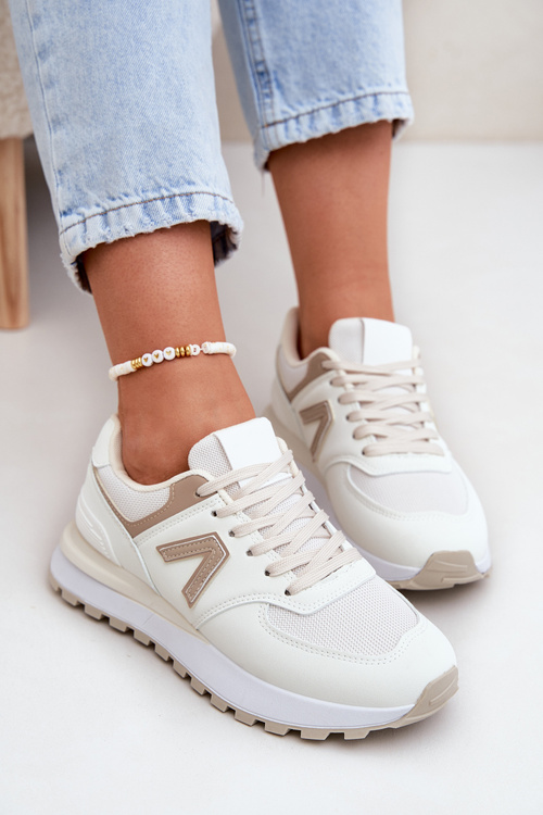 Dámske Športové Topánky Z Eko Kože Béžové Berieta