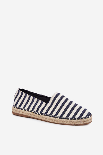 Pánske Textilné Espadrilky S Prúžkami Tmavo Modré Kerenz