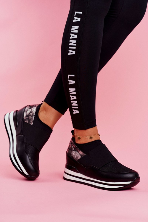 Dámská Sportovní Obuv Na Klinu Černá Cold Play