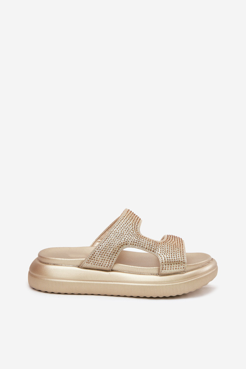 Zdobené Dámské Sandály Na Platformě Zlaté Jestella