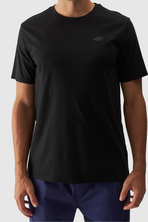 Dámské Hladké Tričko S Logem Černé 4F 4FWMM00TTSHF1845-20S