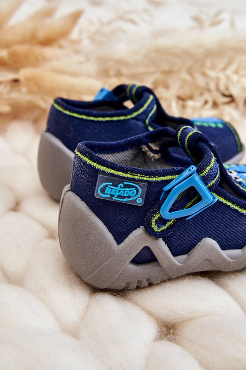 Dětské Sandály pantofle Befado Dinosaurus 217P116 námořnická modrá