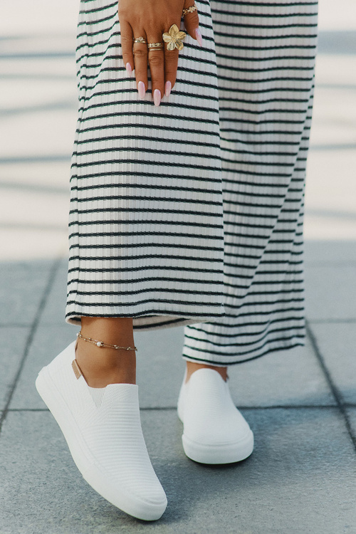 Dámske Slip-On Tenisky Big Star RR274717 Bielé