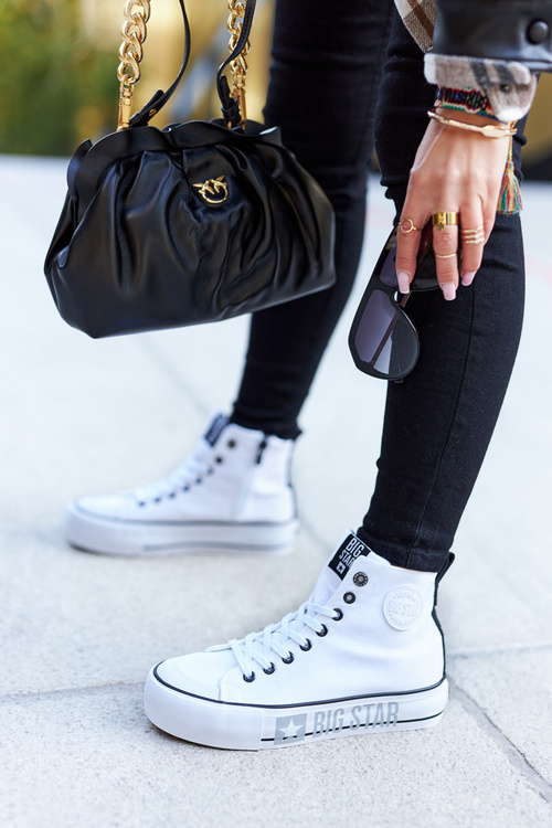 Vysoké Tenisky Na Platformě Big Star II274014 Bílé