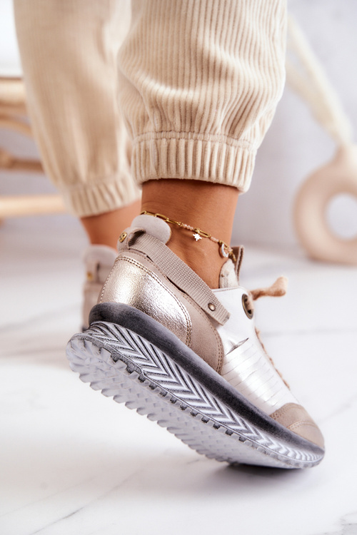 Dámske kožené tenisky Maciejka 04916-19 Beige