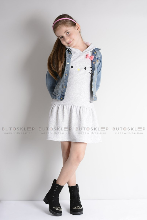 Lu Boo Black Detské členkové topánky so zirkónmi semiš Littlecarrie