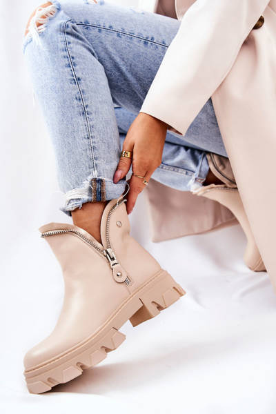 Deborah Beige Deborah kožené topánky