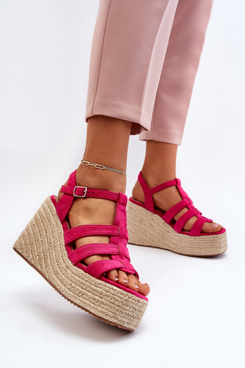 Sandály Na Kotně S Pletencem Fuksia Gnosis