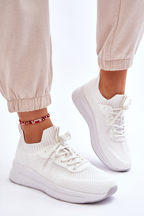 Dámske posuvné tenisky krížové džínsy LL2R4031C biele