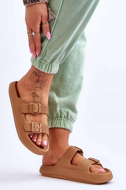 Dámské lehké pěnové skluzavky Hnědé Cleve