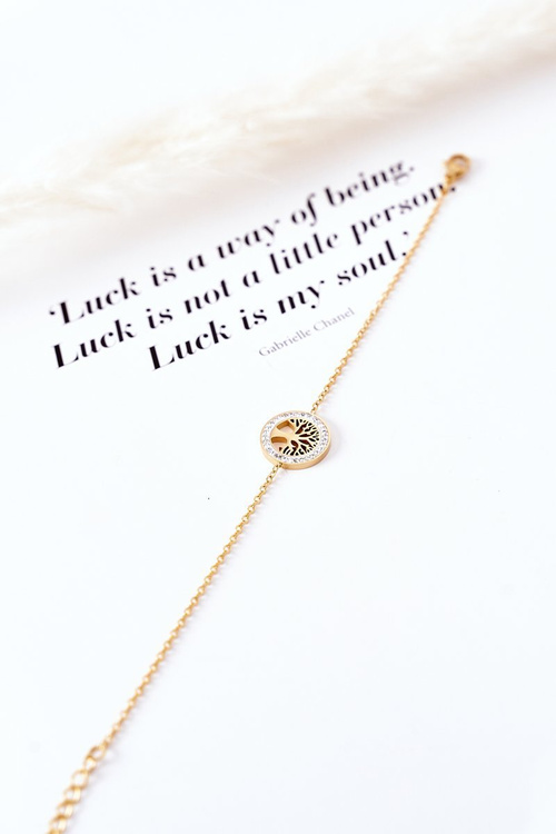 Celebrity Bracelet Strom života so zlatými zirkónmi