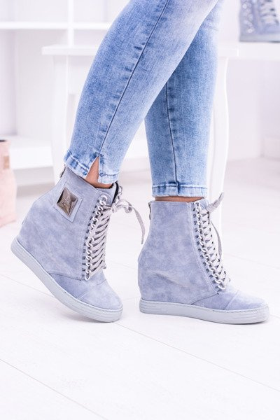 Dámská Obuv Sneakers Lu Boo Semišové Tenisky modré Monica