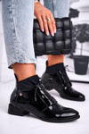 Dámske kožené topánky Maciejka Black Boots 04744-01