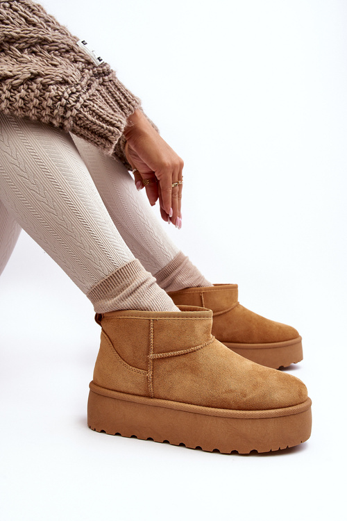 Dámske snehové topánky na platforme Camel Mennja