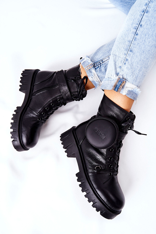 Kožené Polstrované Pracovní Pomůcky S Pouzdrem Big Star II274430 Černé