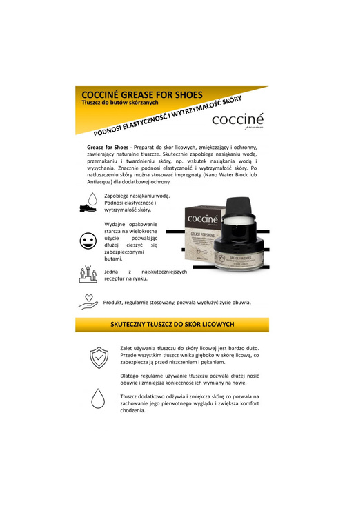Coccine Grease For Shoes Protection and Softness