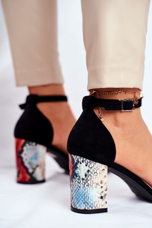 Sandále na Sergio Leone SK873 Post Black Snake Pattern