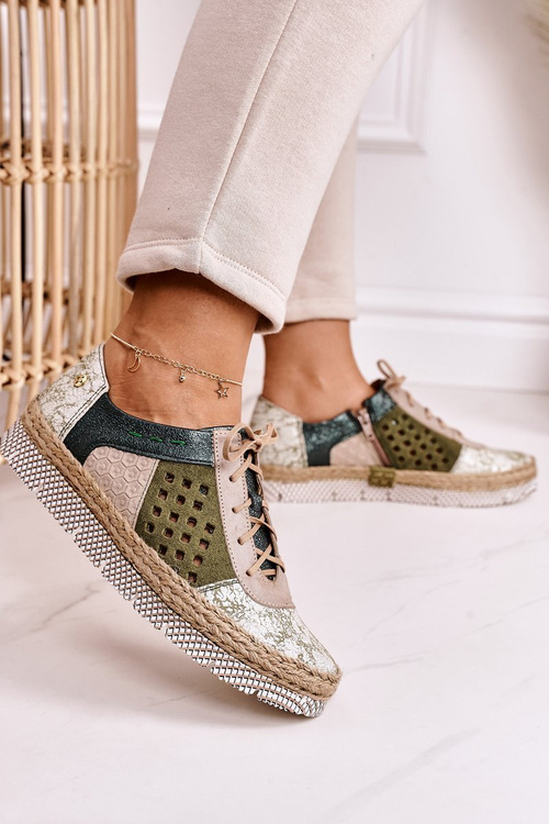 Dámske kožené topánky Maciejka Green 03339-09