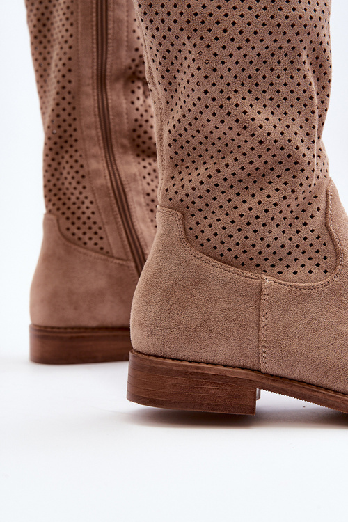 S.Barski HY66-139 Priesvitné Dámske Topánky Beige