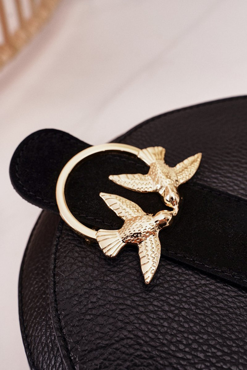 Kožená Kabelka S Odnímatelnými řemínky VERA PELLE černá