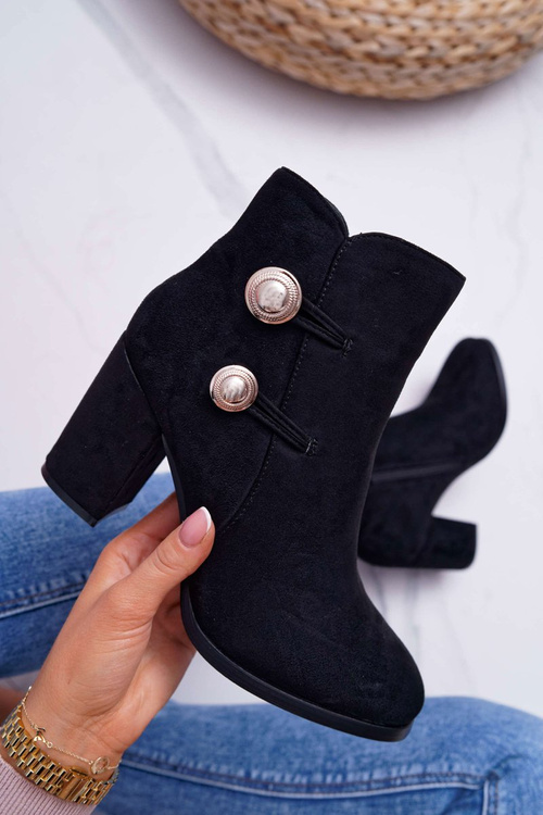 Dámské Kotníkové Boty černé Barski 73-2