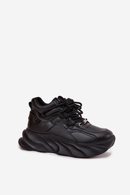 Dámske tenisky Prírodná koža GOE SS2N4036 Čierne