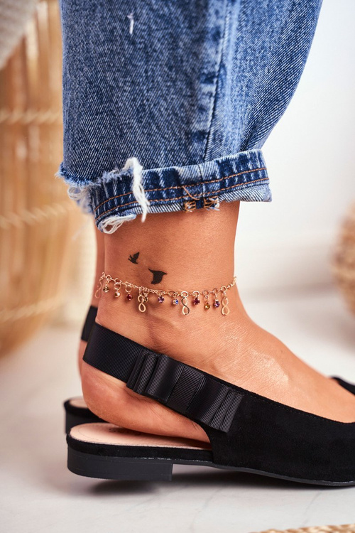 Dámské Semišové Baleríny Sergio Leone BL615 černé Lilon