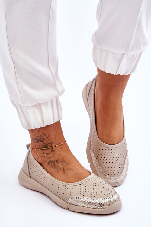 Lucy Leather Dámska otvorená baleríny