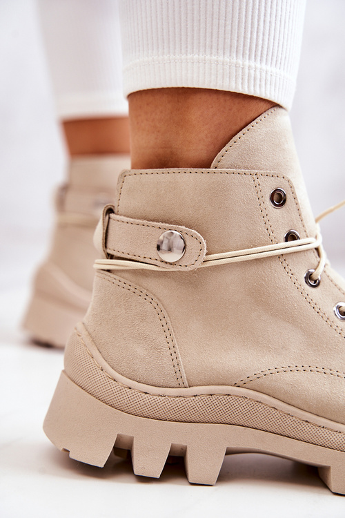 Topánky viazané béžové marsha